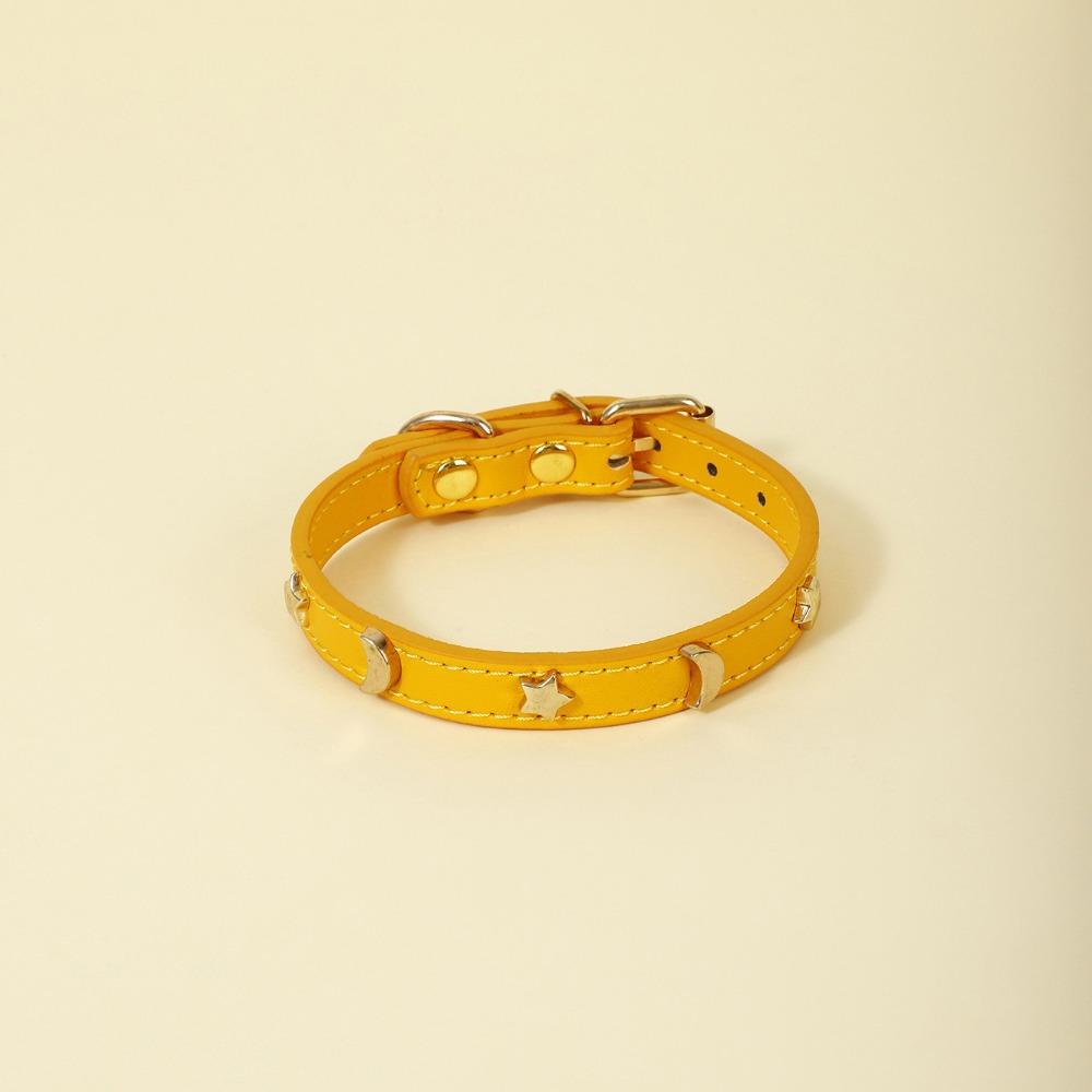 Pet collar Internet celebrity popular dog neck cover cat collar star moon model simple anti-bite metal buckle