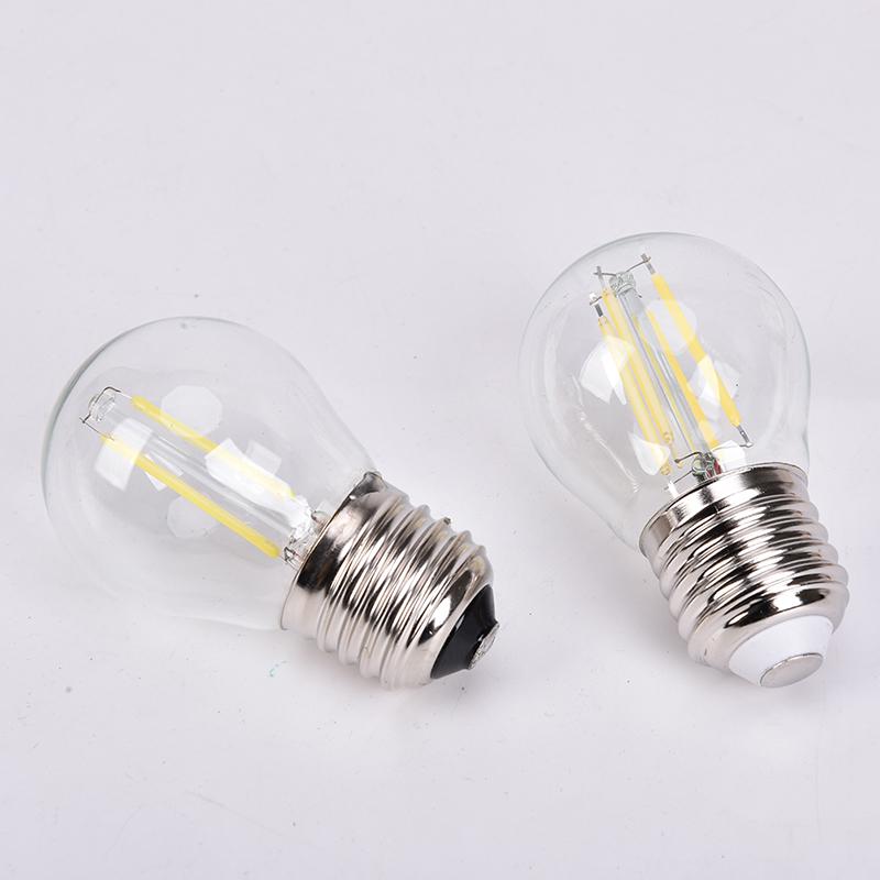 Lâmpada Led Spot 2W/4W/6W E27 Cob Vela/Ponta de Chama G45 Vidro Filamento Lâmpada