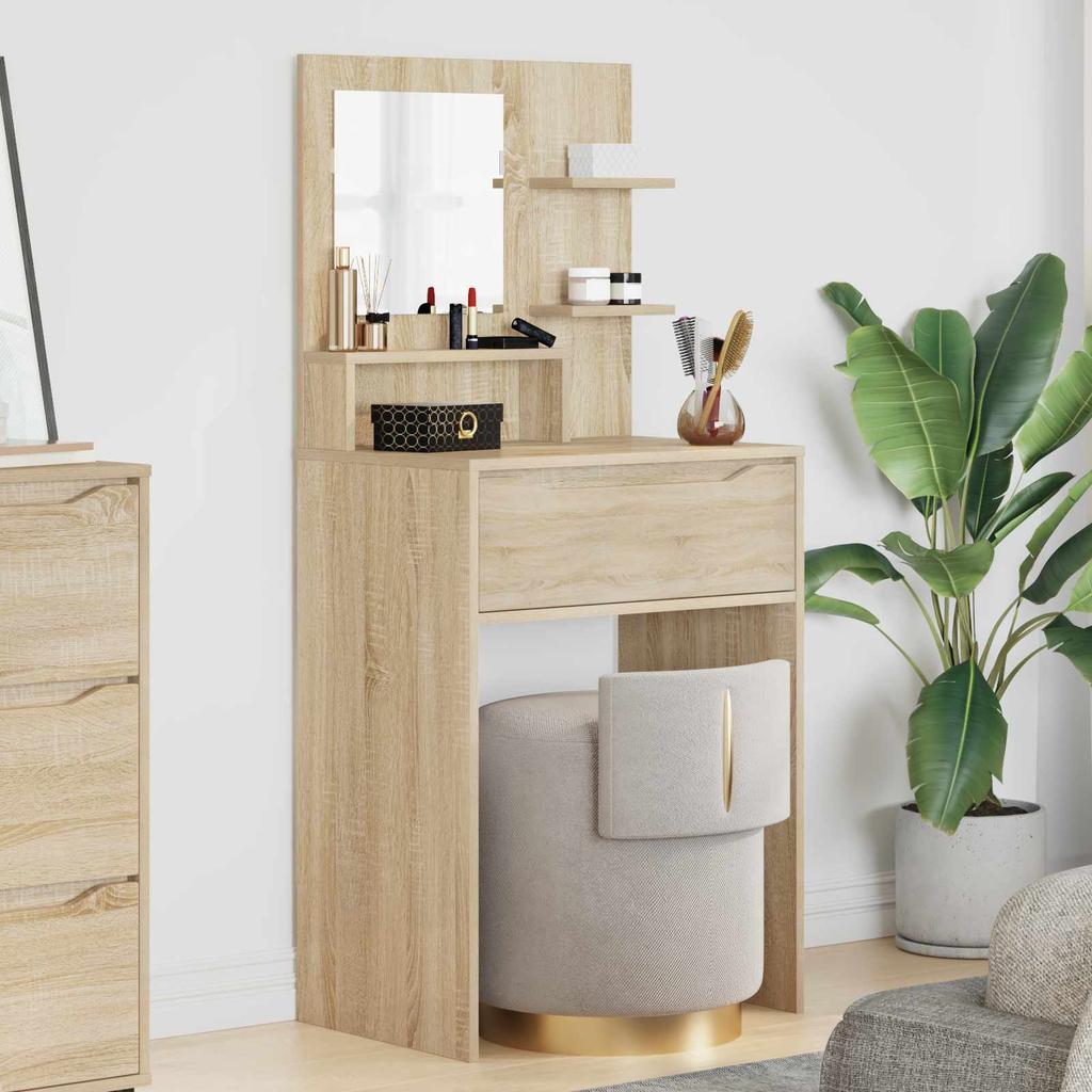 Bedroom Dressing Table Sonoma Oak 80 x 39.6 x 135 cm