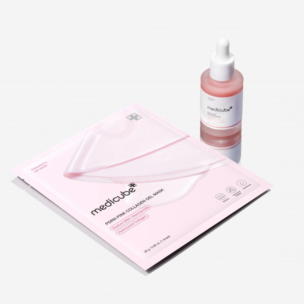 Medicube [elastica Velo Leggero Rapido] Medicube Pdrn Rosa Collagene Maschera in Gel 1 Foglio