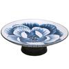 Chinese Blue & White Large Ceramic Fruit & Snack Plate for Tea & Desserts