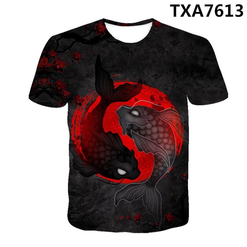 Funny Fishing T-shirt Summer Fish 3D Printed T-shirt Men's and Women's Hip Hop T-shirt Street Fashion Animal Top Fish T-shirt