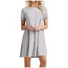 Women's Skirt Knee-length Dress Color Summer Casual Swing Dress