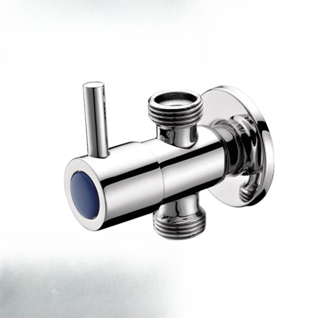 1/2'' European Triangle Valve Hot and Cold Water Stop Universal Retro Angle Valves All Copper Toilet Bathroom