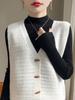 Women's Cable Knit Cardigan Vest - Autumn/Winter Japanese Style Layering Sweater, Sleeveless Shawl Outerwear.