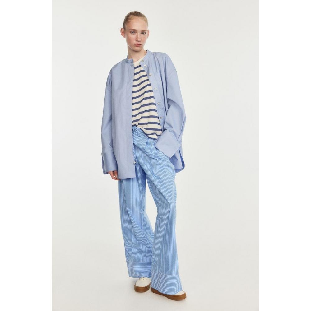 

Широкие брюки без застежки HM, синяя полоска