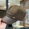 Faux Leather Duckbill Cap Love Baker Boy Hat New Women's Octagonal Newsboy Cap  Casual Outings