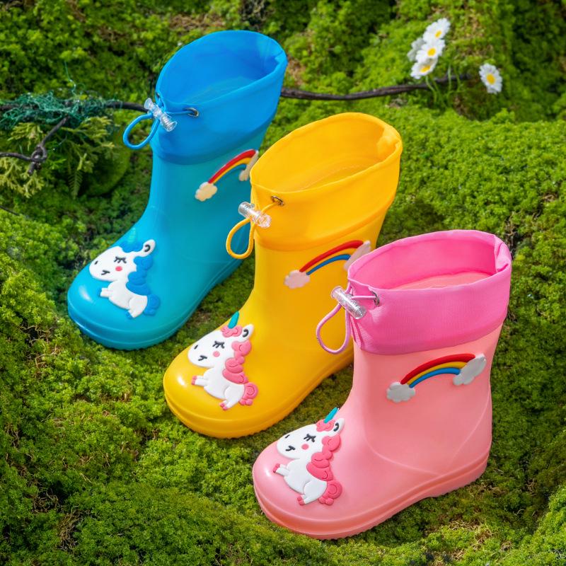 Wasserdichte Regenstiefel für Kinder, Leicht & Rutschfest für Jungen & Mädchen, Alter 2-8