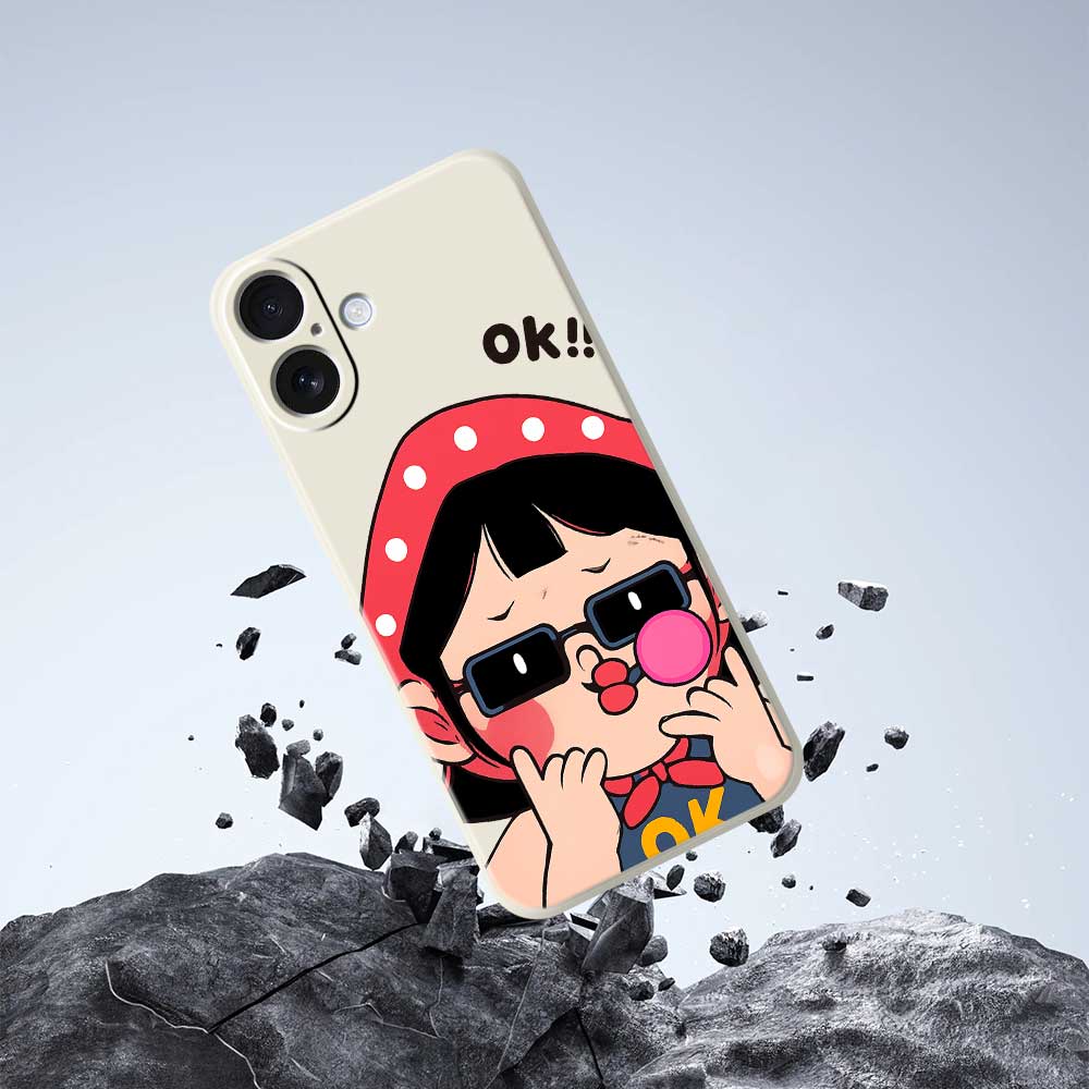 For iPhone 17 Case Cute Kid Pattern Printing Straight Edge TPU Phone Back Cover
