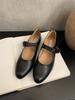 Retro Comfort Ballet Shoes Female Casual Daily Low Heel Loafers Luxury Buckle Strap Ladies Flats Mary Janes Shoes Party Pumps