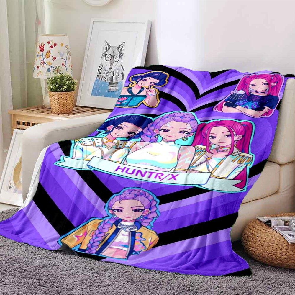 

1pc Hunter X Kopo group - Themed Flannel Blanket - Suitable for Bed, Home Decor, Graduation Gifts, Easter, Back to School, ChristmasA47 80cmx120cm(31inx47in)