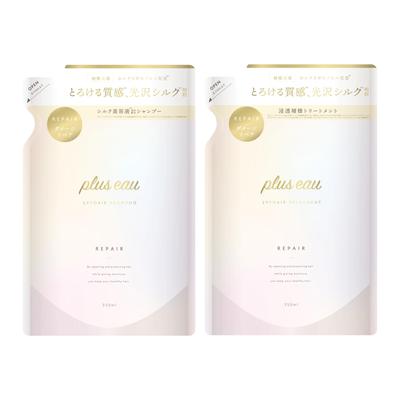 Plus Eau Plus Eau Shampoo und Treatment Repoa Feuchtigkeitsspendendes Nachfüllset 2 Weißblumig Birne Enthält PPT Reinigung Seide Lipo (350ml, Flaschen) & Duft,