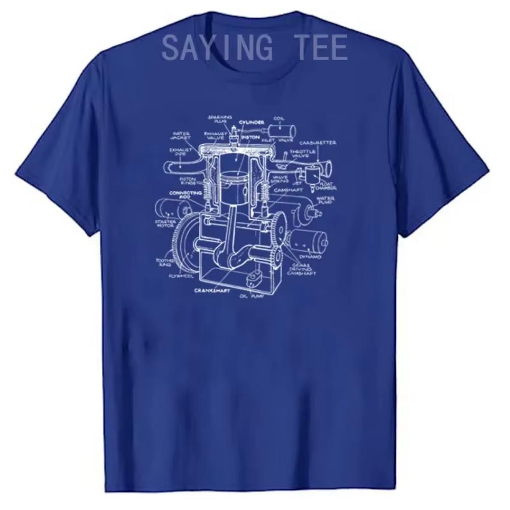 Mechanika Díly motoru auta Milovníci aut - Tričko Muscle Cars Pánské módní oblečení Grafické tričko Carguy Topy Dárky pro manžela tátu