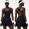 Womens Removable Padded Tennis Skirt Dress With Ruched Detail Breathable Quick-Dry Golf Sportswear