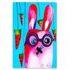 Canvas print, Pink bunny in glasses
