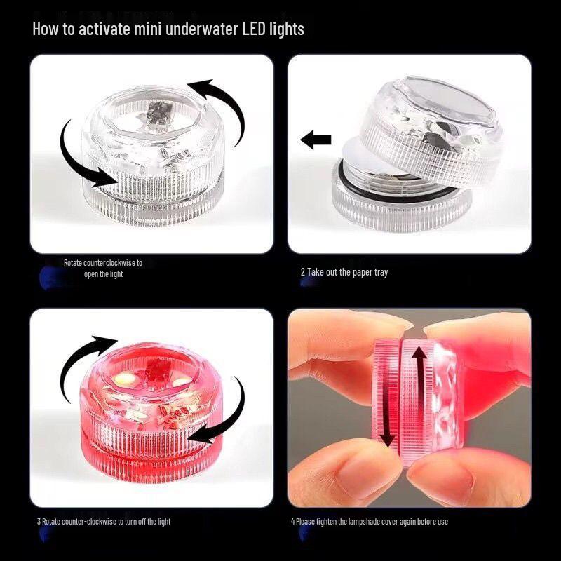 RGB Seven-Color Wireless LED Diving Lights: High-Brightness, Waterproof, Remote-Controlled for Fish Tanks & Pools