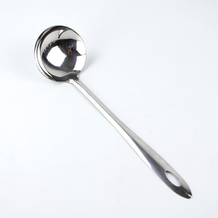 Large Stainless Steel Slotted Spoon for Serving or Drinking Soup, Long Handle for Hot Pot & Porridge