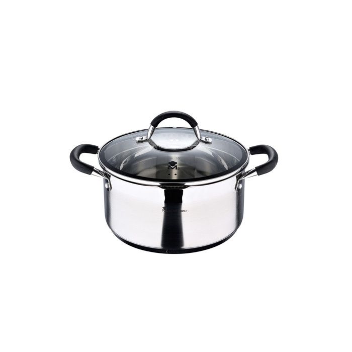 Pot ø24x12cm 5l Inox Avec Couvercle Foodies Bgmp-1502-bk Masterpro