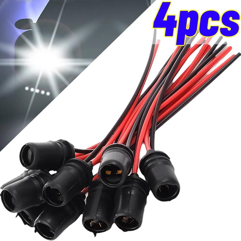 

20-4 шт. DC12V T10 W5W 147 Патрон Маркерные Лампы Приборной Панели Держатель Разъем Провод Лампа Мягкая Резина Жгут Замена Автозапчасти