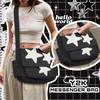 Cute postman Bag, aesthetic crossbody bag,Y2K Star Grunge Bag Emo ladies' single-shoulder handbag A-DH