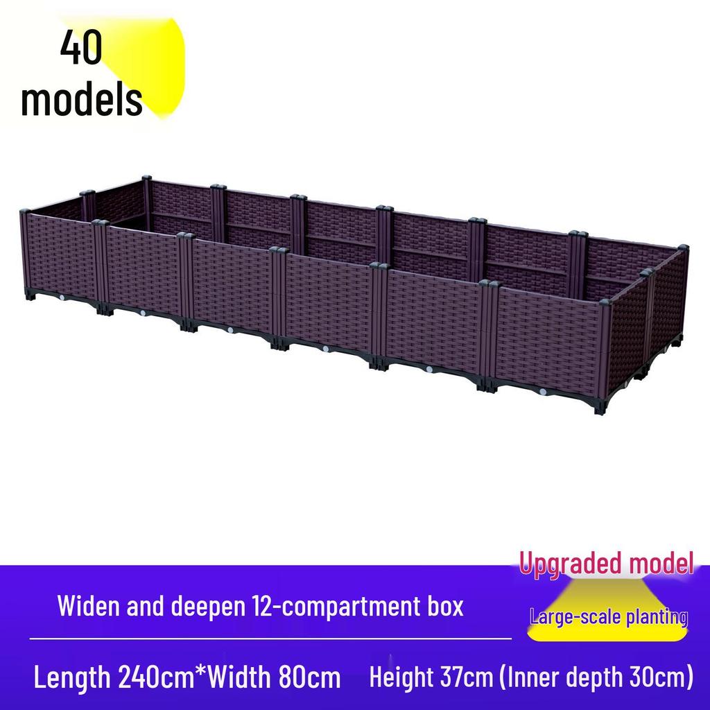 Extra Large Outdoor Vegetable Planting Box - Thickened Plastic Flower Trough