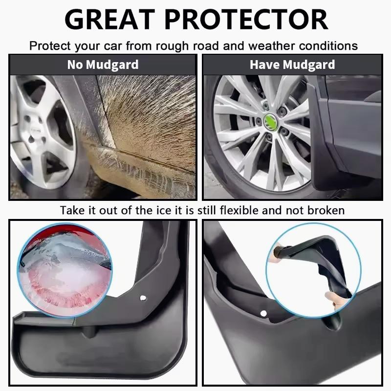 4 STÜCK Blau Electric Evolution I-SPACE DFSK E5 2023-2024 Autoteile Schmutzfänger Spritzschutz Kotflügelschutz Schmutzfänger für Sailis Außenteile Schutz