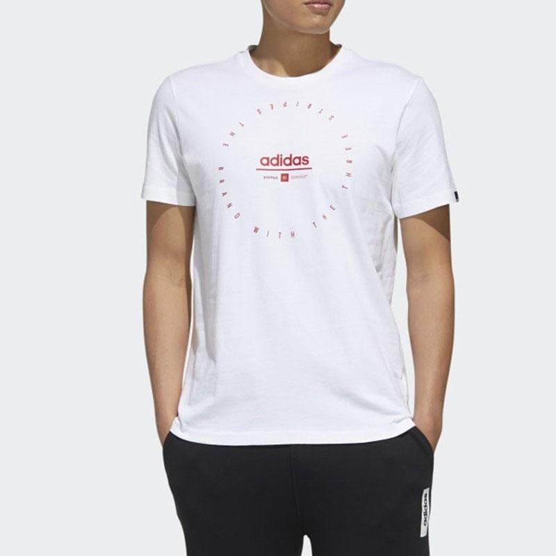 Adidas Adi Clk T Casual Sports Breathable Moisture-Wicking Short Sleeve T-Shirt Men Tops White FM6059