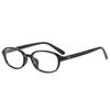 SO&EI Ins Popular Fashion Oval Sunglasses Women Vintage Rivets UV400 Men Punk Clear Lens Frame