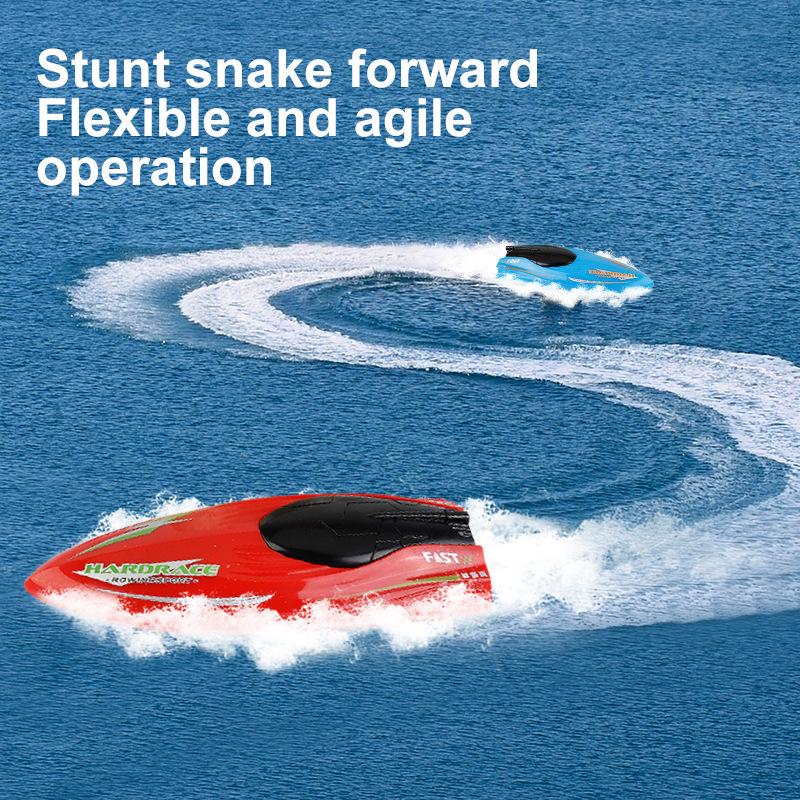 2.4G Remote Control Mini Stunt Speedboat with High-Brightness Lights - Children's Water Toy
