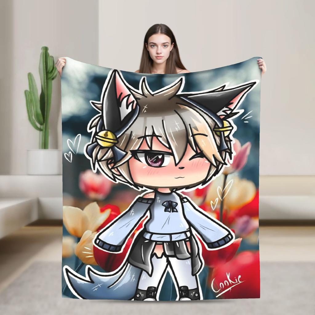 Gacha Life Cartoon Blanket Multiple Sizes Soft And Lightweight Throw Blankets For Couch Sofa And Bed