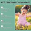 Fresh Natural Deodorant For Kids Teens, Aluminum Free Hypoallergenic Deodorant, Natural Vanilla Citrus Fragrance Roller Deodorant