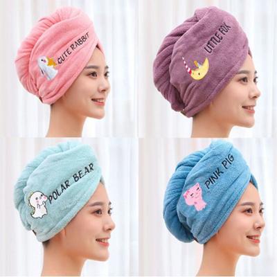 Kouzelná čepice do sprchy z mikrovlákna, vyšívací ručník, koupací čepice, čepice na suché vlasy, rychleschnoucí hebká čepice pro dámu, turban na hlavě