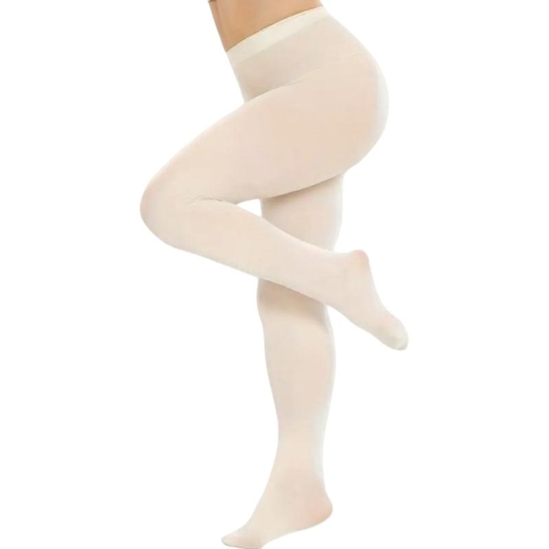 Large Size Opaque Multicolor Tights for Women High Waist Control Top Tear Resistant Solid Colored Pantyhose Stockings
