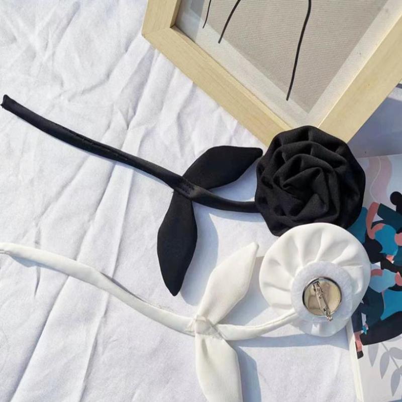 Rose Flower Brooch Pins Elegant Big Flower Brooches Party Ornaments Gifts For Women Girls