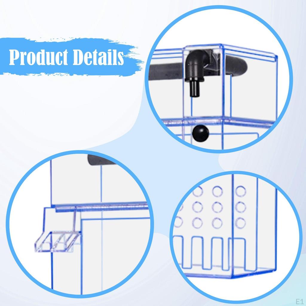 Aquarium Box Accessory Tank Double Filtration Wet/Dry Separation Quiet Suitable for