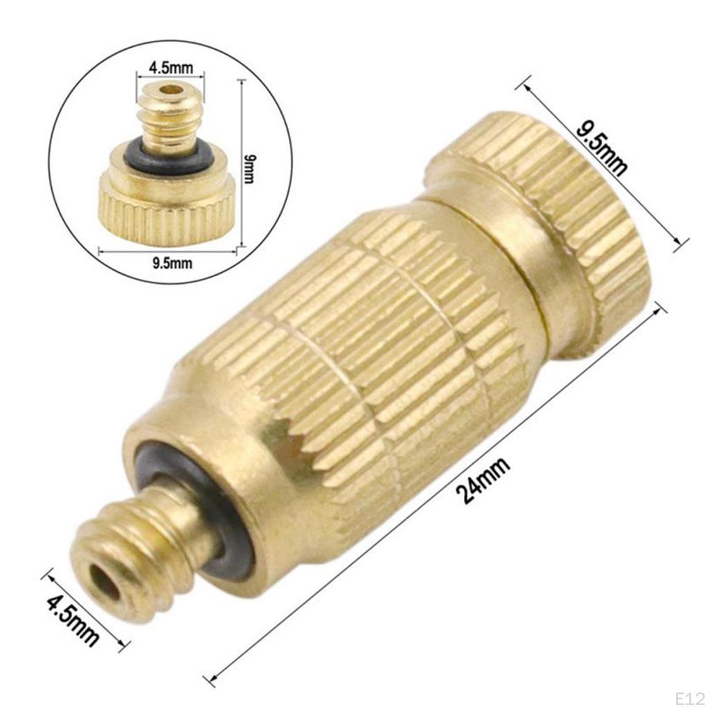 10-24unc Brass Misting Nozzle Hose Nozzles Patio Outdoor Cooling System Irrigation Anti Rust