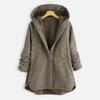 Women's Plaid Jacket Flannel Jacket Button Hooded Warm Coat