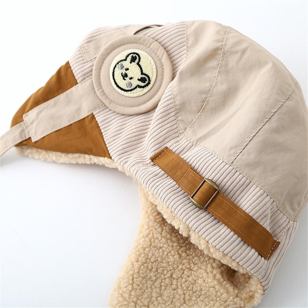 Cold Proof Pilot Hat Cute Cartoon Warm Hat Fashion Ear Protection Cap  Winter