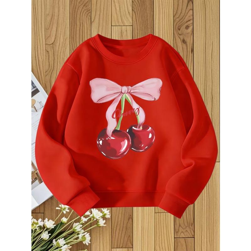 European Sizes Kids' Round Neck Hoodie Fashion Print Versatile Top