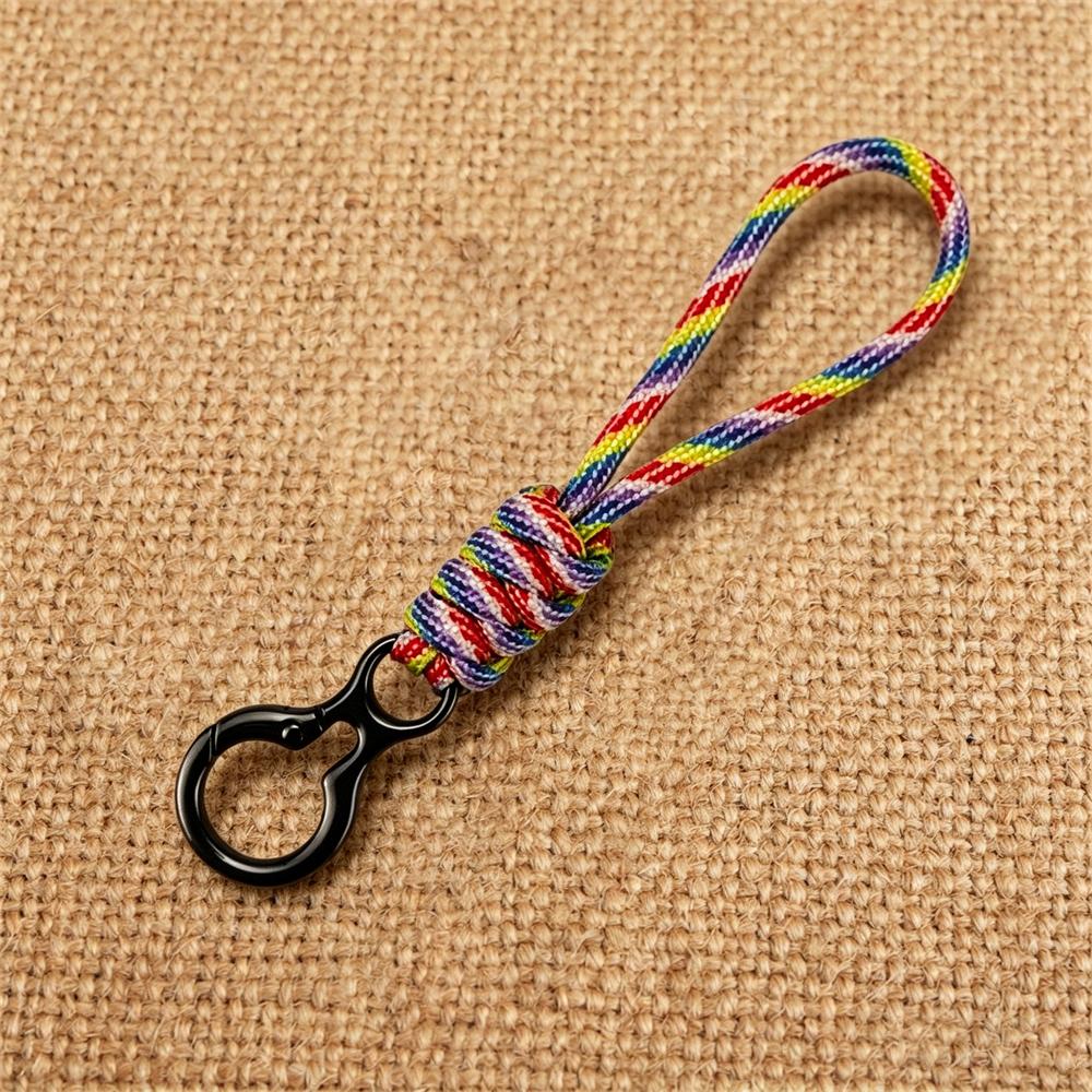 Outdoor Paracord Keychain With Trigger Snap Hook Hand-Woven Survival Camping Hiking Accessories For Car Keys Backpack Edc Gear