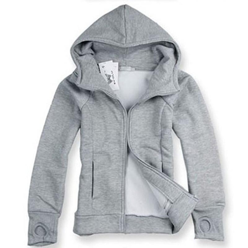 Unisex Basic Zipper Hoodie With Windproof Cuffs For Casual Winter Wear