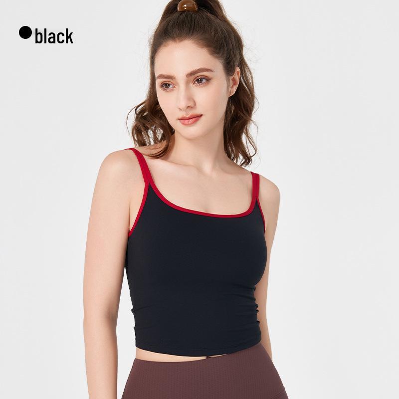 NULS Kryddig Tjej Färgblock Sportlinne med Fast Kupa för Kvinnor