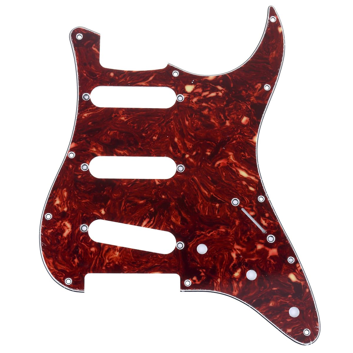 

Musiclily Pro 1972 11-Hole Stratocaster Pickguard, Made in Japan for Fender Japan Strat Electric Guitars, Brown Tortoiseshell, 4-Piece Set