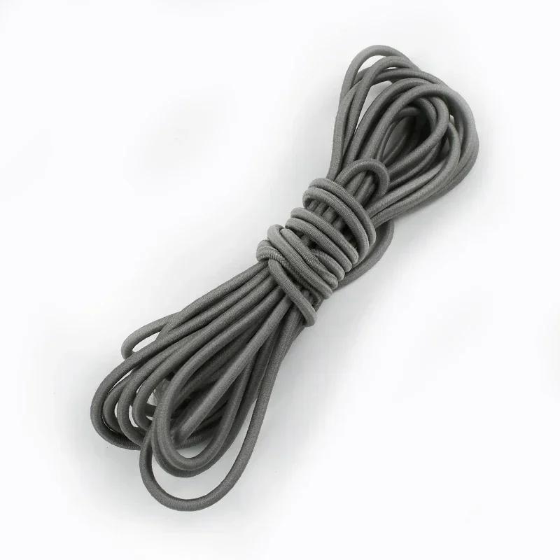 5/10/20M 4mm Daugiaspalė Elastinga Juostelė Apvali Plaukų Gumelė Skrybėlės Raištelis Guminės Juostelės Drabužių Spyruoklinė Virvelė Siuvimo Įstrižainė