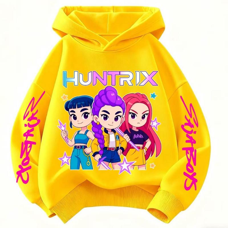 Fashion Women's Hoodie K-Pop Demon Hunters Print Kids Hoodie Pullover Girl Tops Spring And Autumn Leisure Sweatshirr Clothing