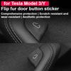 For Tesla Model 3 Y 2017-2025 New Model 3 Y Juniper Suede Door Switch Lock Button Trim Decor Car Sticker Interior Accessories