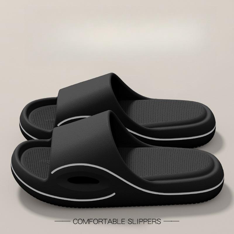 Pantoufles d'été pour hommes EVA Semelle souple Plateforme Sandales à glissière Chaussures de marche Intérieur Extérieur Plage Tongs Chaussures d'intérieur pour hommes