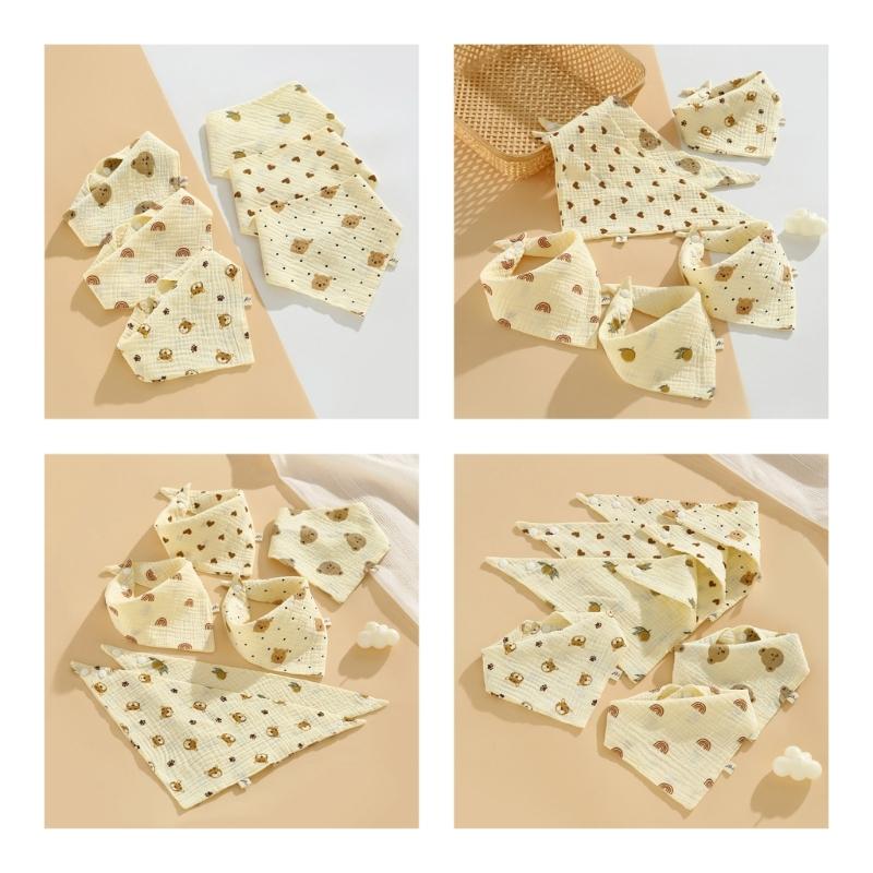 Lovely Design Baby Bibs Baby Bandana Dribble Bibs Cotton Super Soft Drool Bibs Multi-pattern Design for 0-36 Months