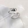 Niche Design Adjustable Index Rings for Women Statement Finger Music Note Guitar Ring Wedding Valentine's Jewelry