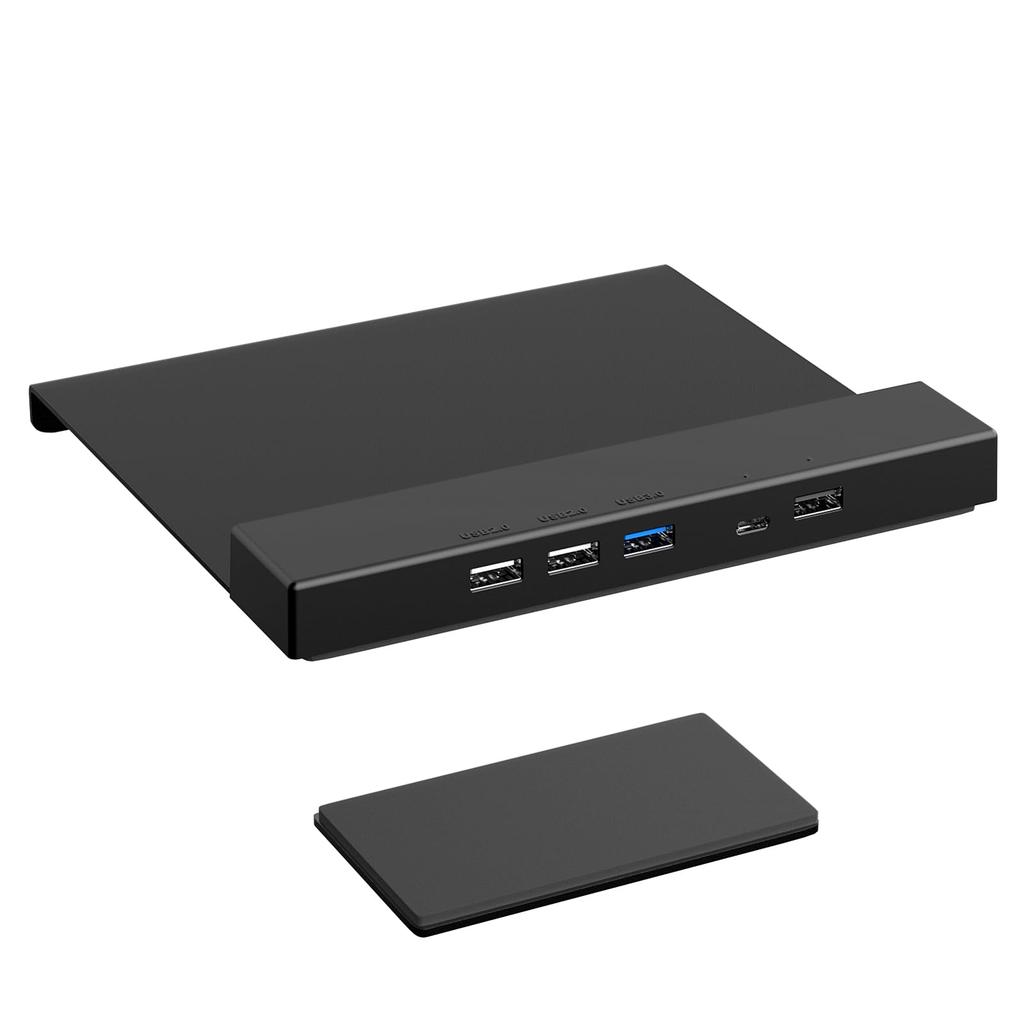 EAYHM Monitor Arm Reinforcement Plate with USBTYPE-C Charging, Enhanced Mounting Rigidity, Desk Protection, and Non-Slip Sheet